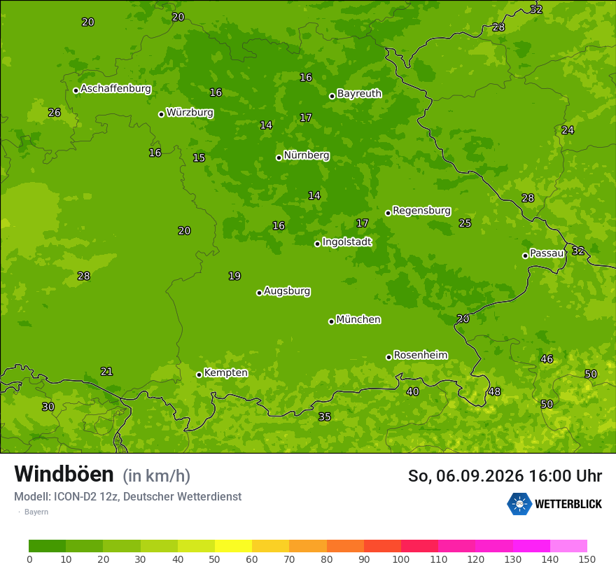 Maximale Windböen