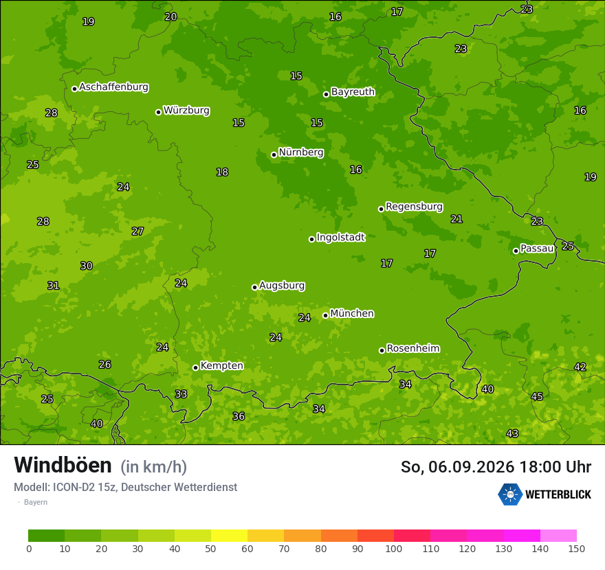 Maximale Windböen