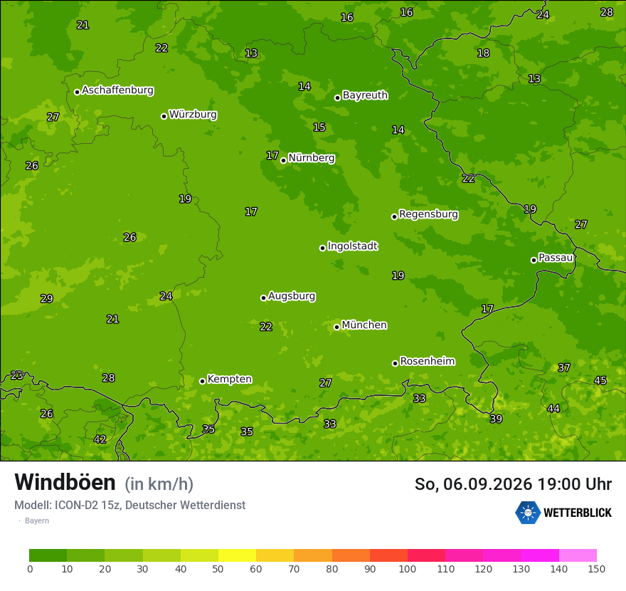 Maximale Windböen