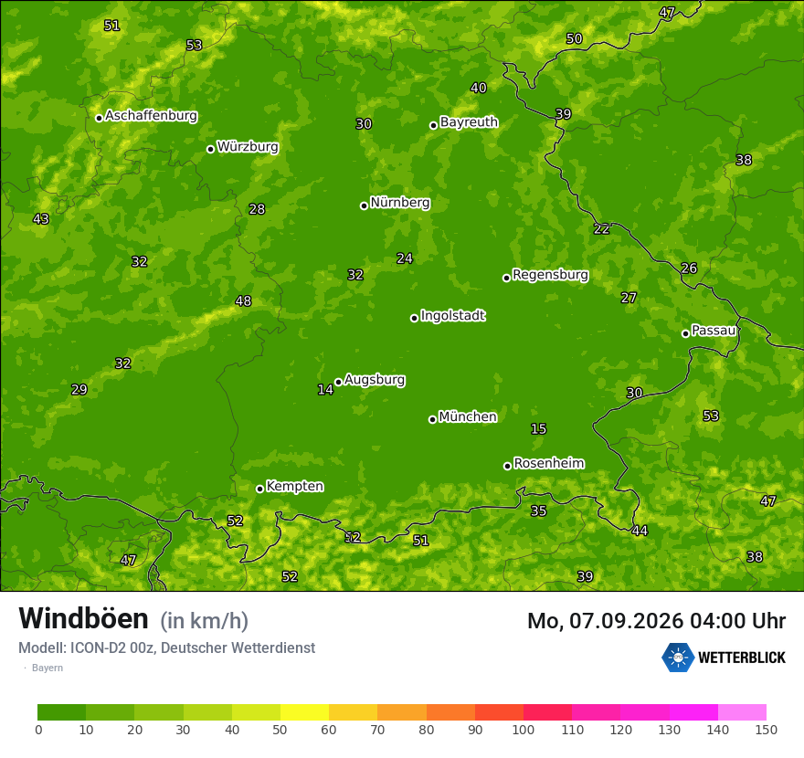 Maximale Windböen