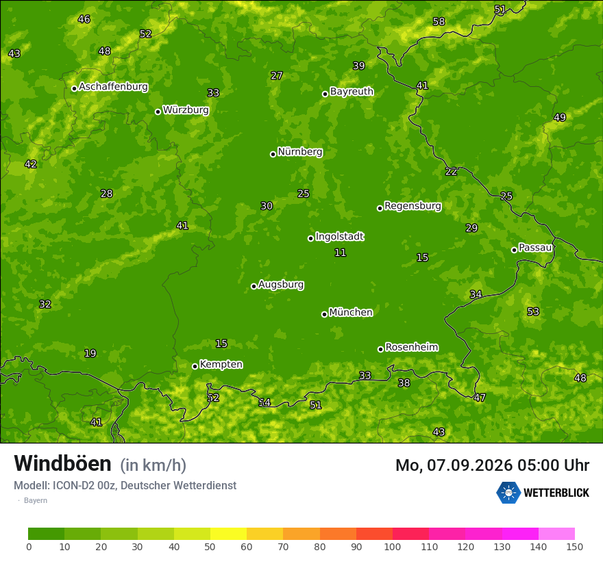 Maximale Windböen