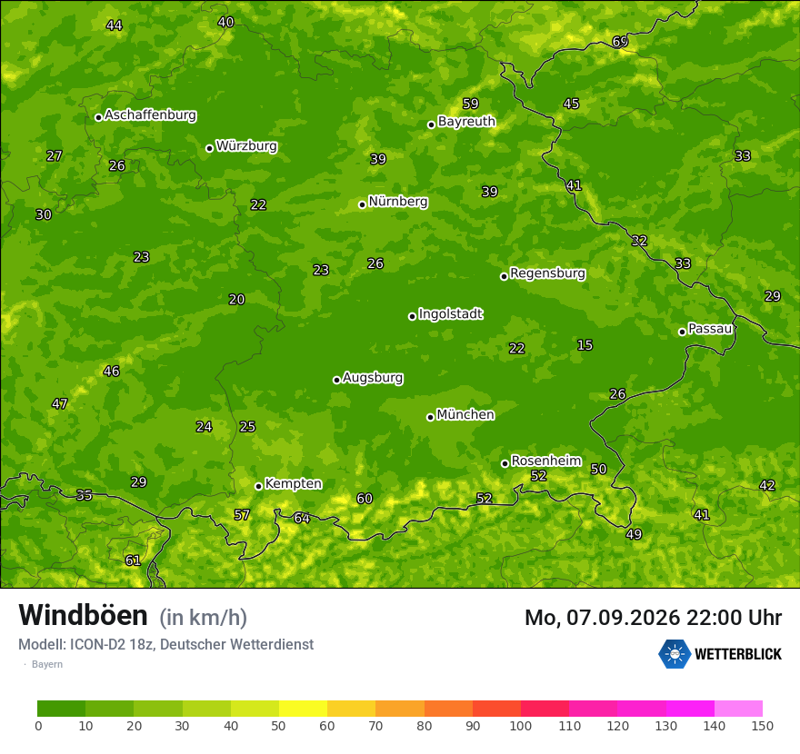 Maximale Windböen