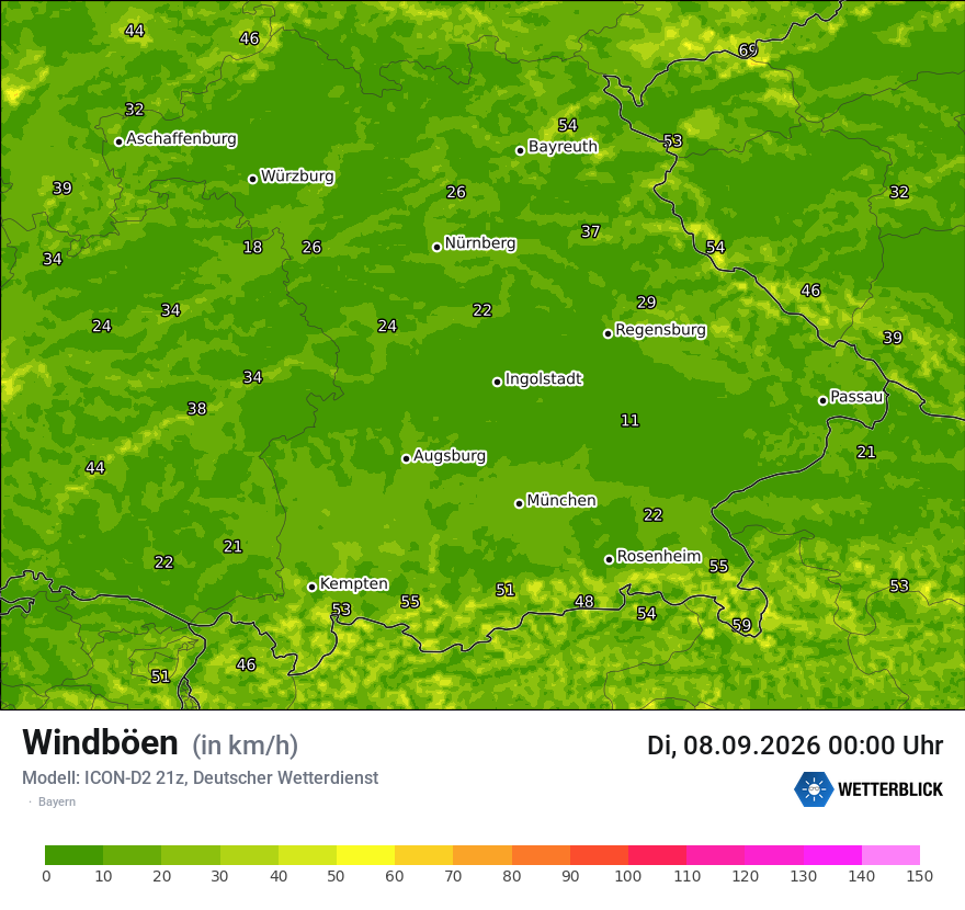 Maximale Windböen