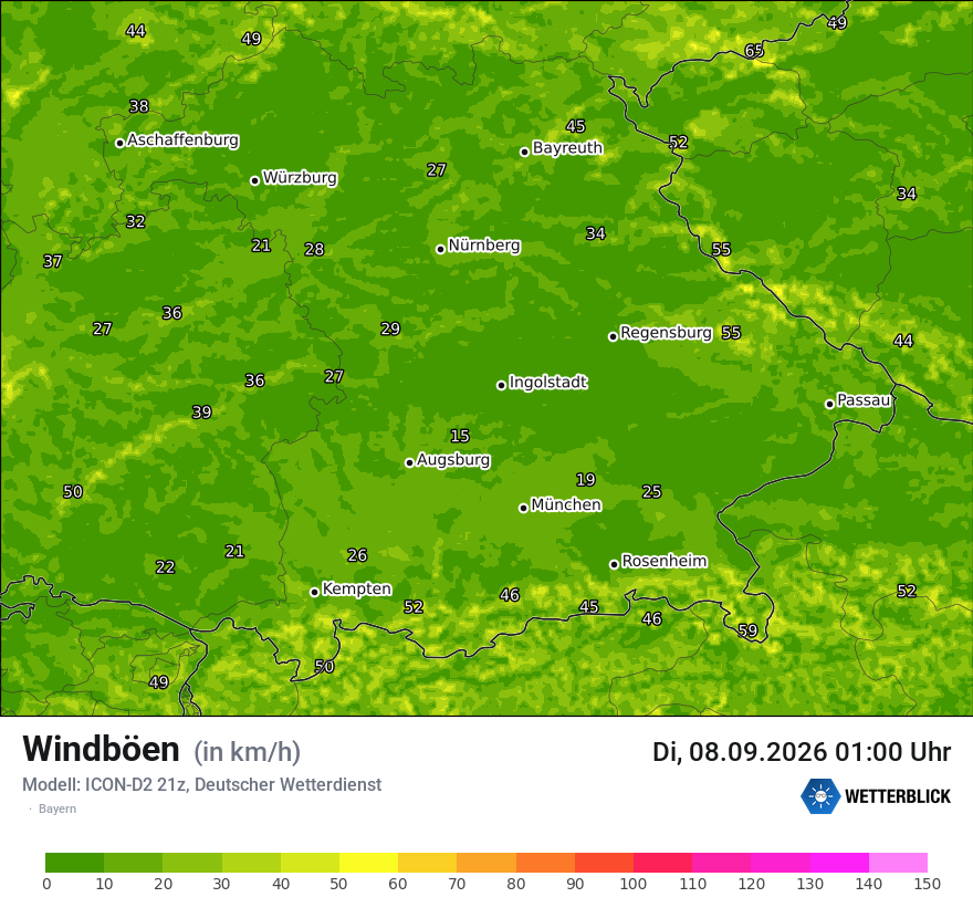 Maximale Windböen
