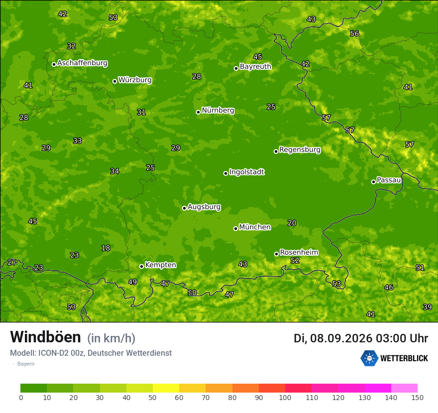 Maximale Windböen