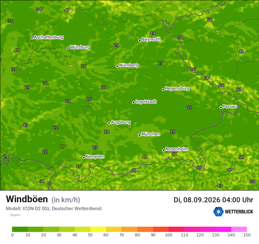 Maximale Windböen