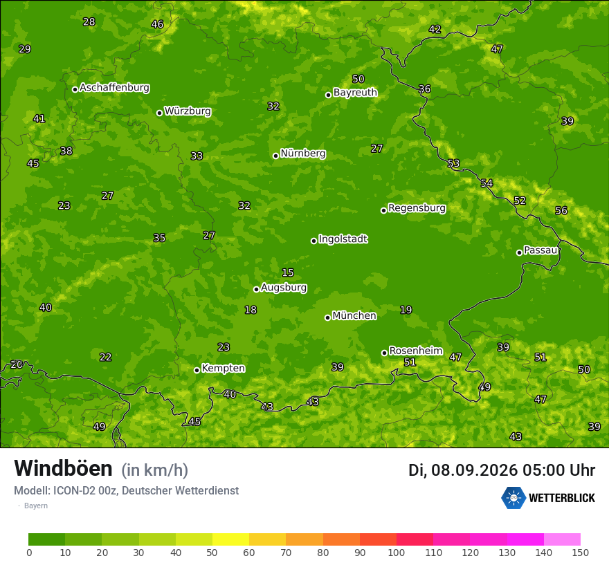 Maximale Windböen