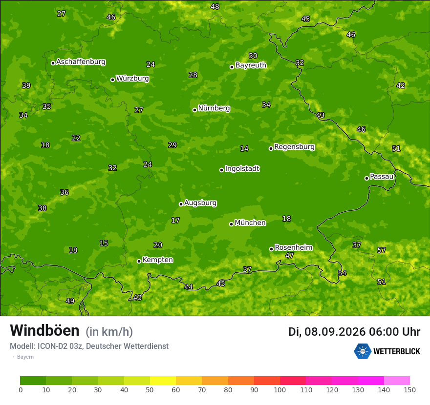 Maximale Windböen