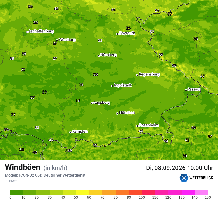 Maximale Windböen