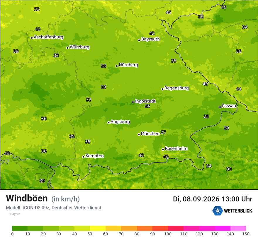 Maximale Windböen