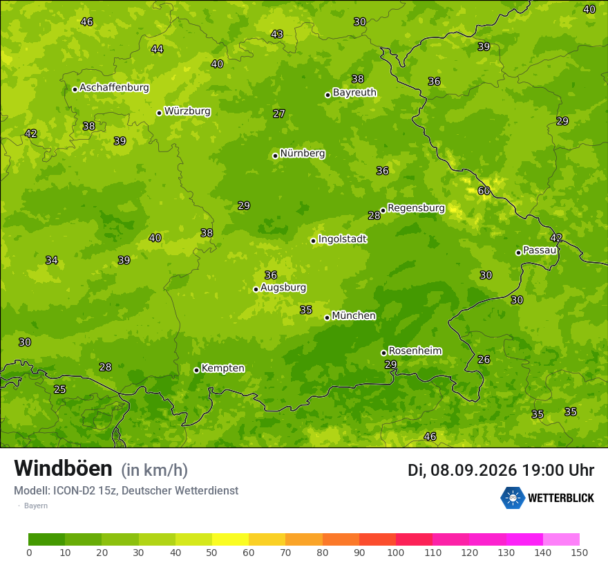 Maximale Windböen
