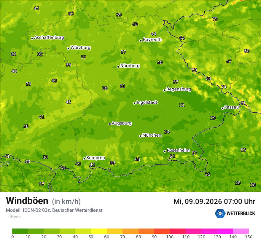 Maximale Windböen
