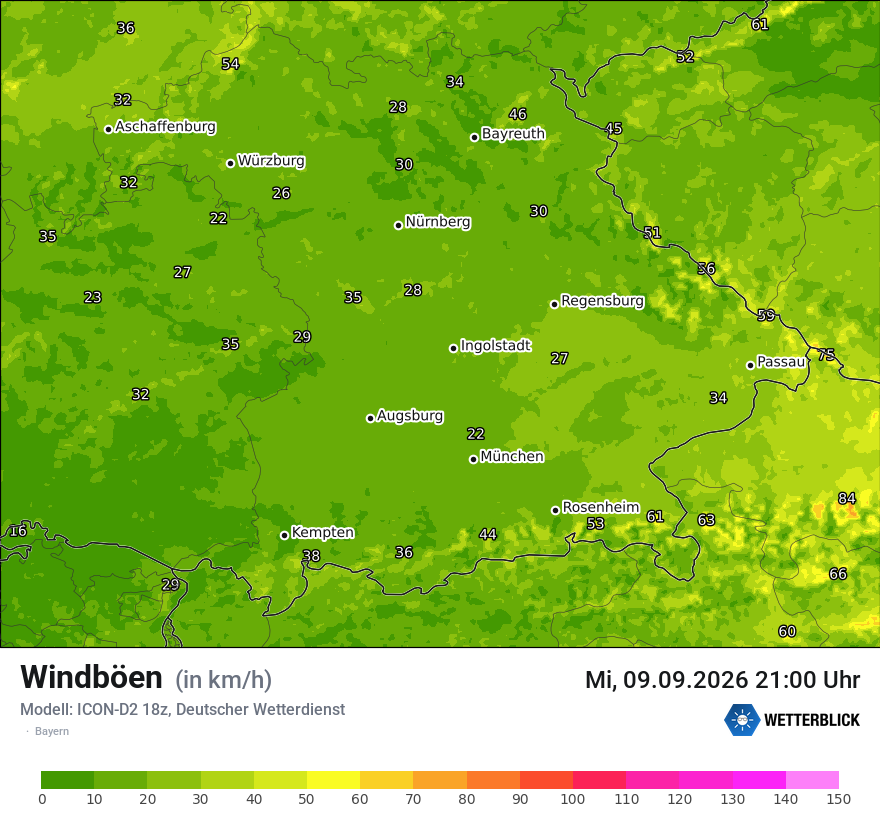 Maximale Windböen