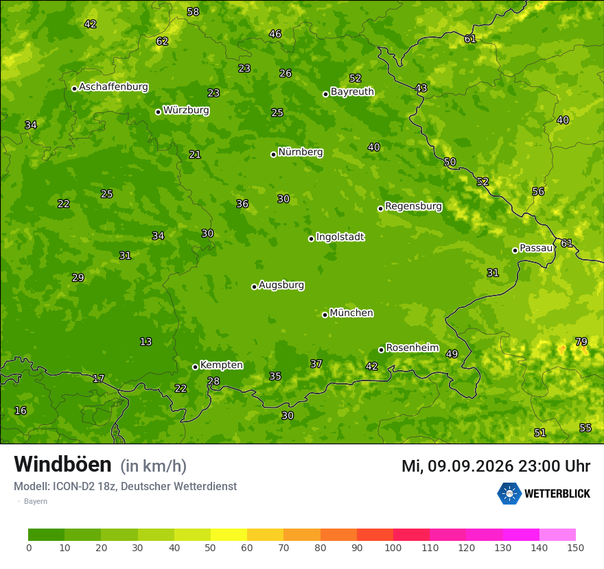 Maximale Windböen