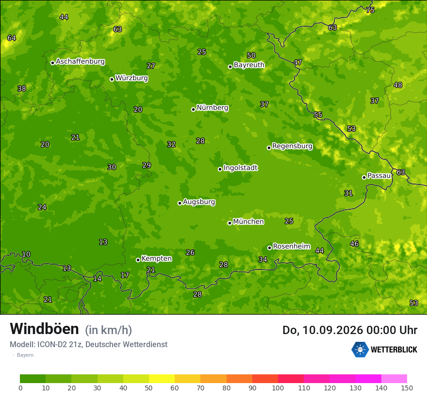 Maximale Windböen