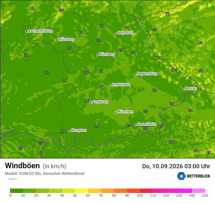 Maximale Windböen
