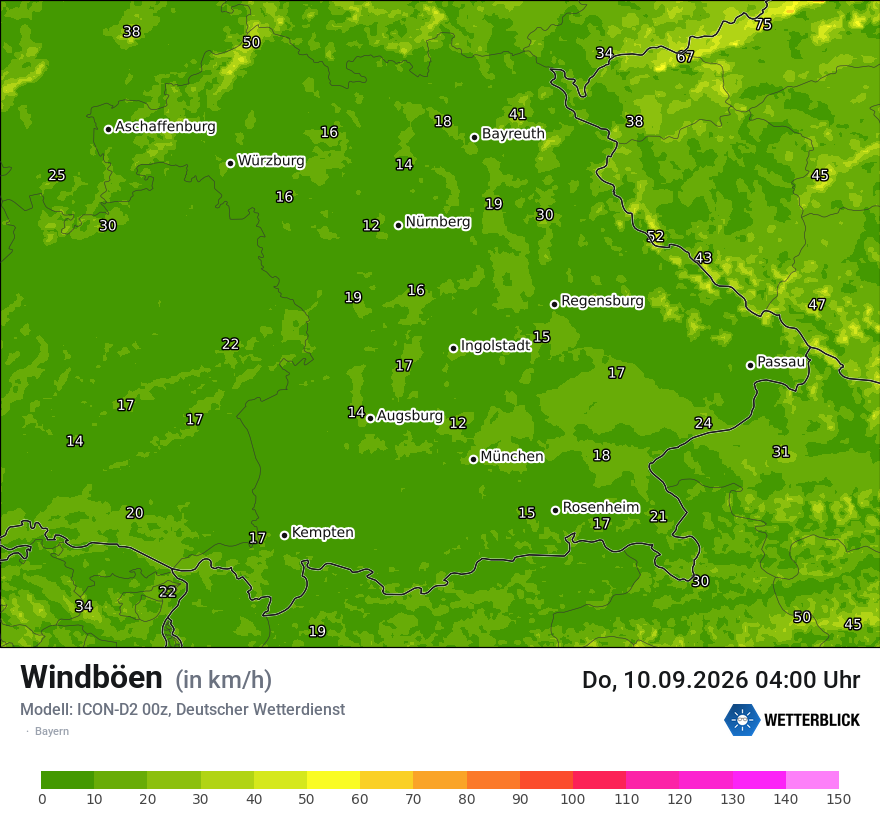 Maximale Windböen