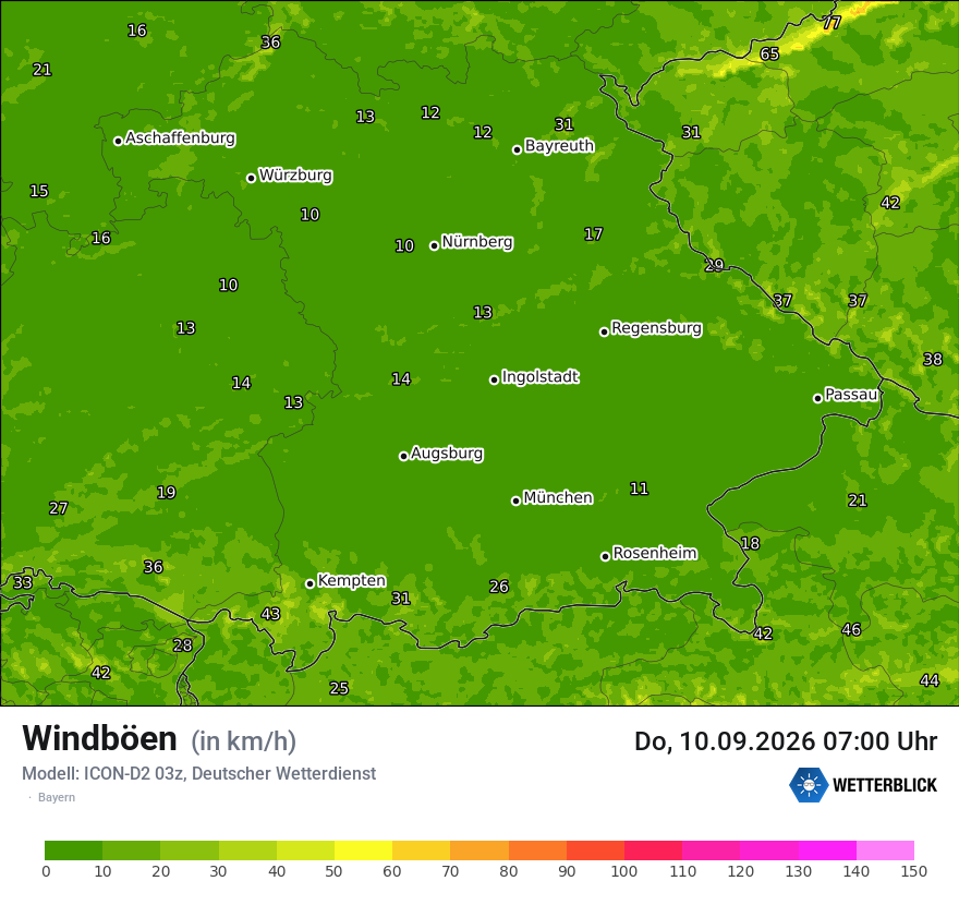 Maximale Windböen