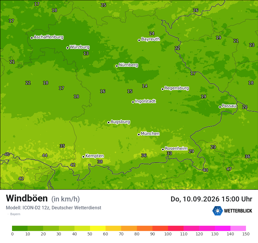 Maximale Windböen
