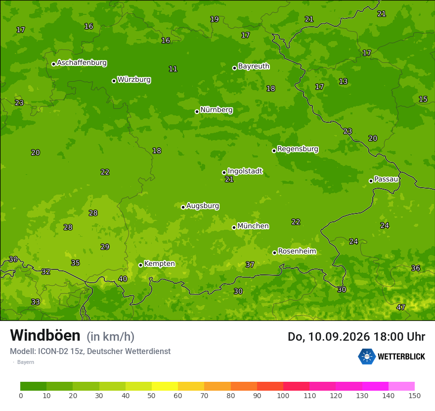 Maximale Windböen