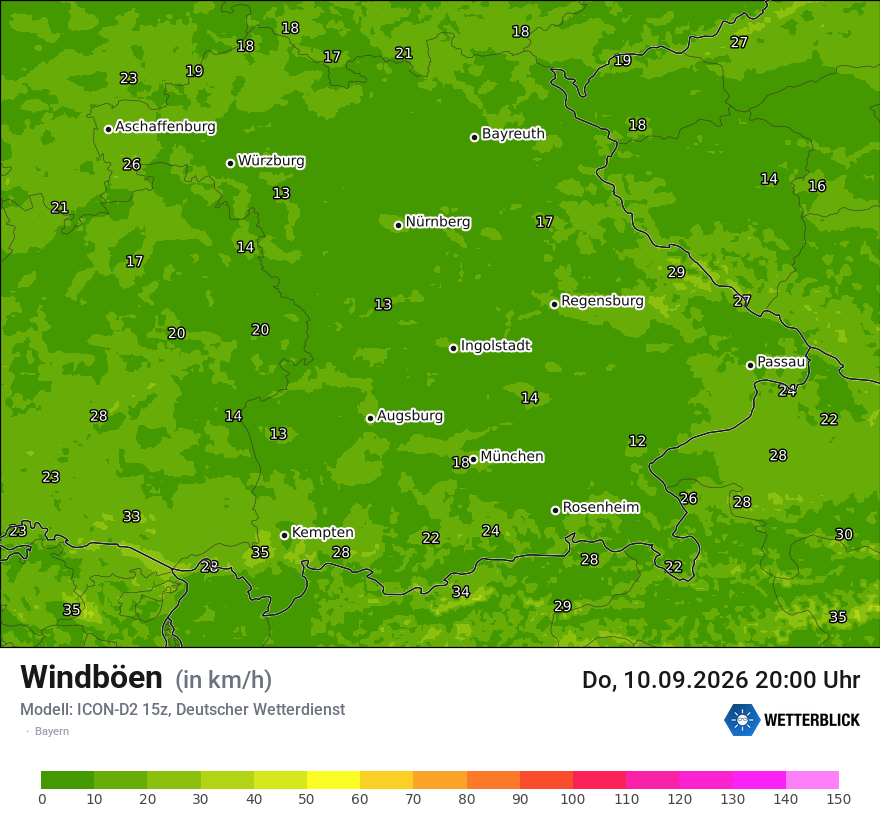 Maximale Windböen