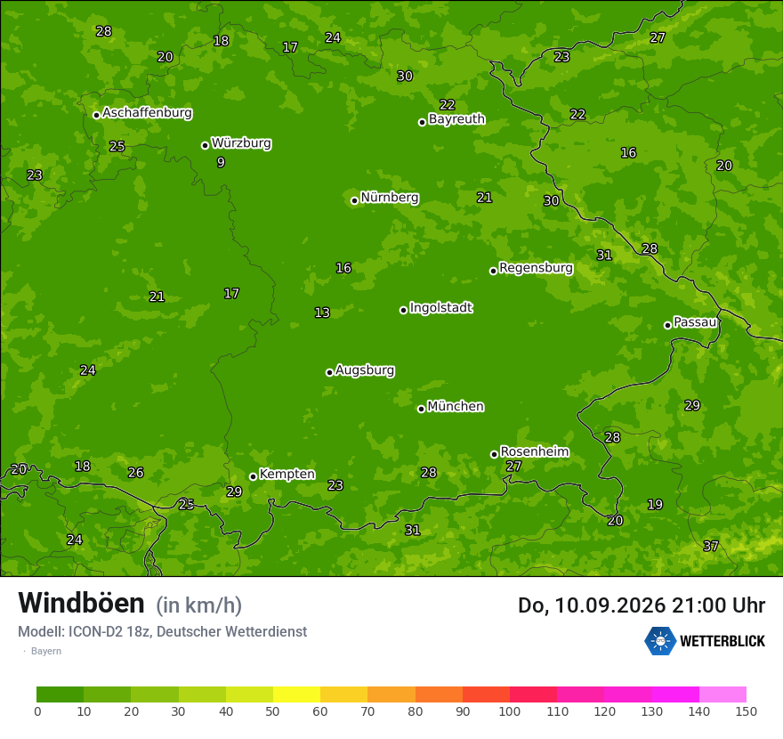 Maximale Windböen