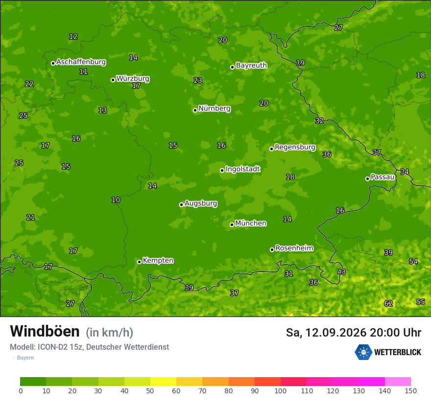 Maximale Windböen