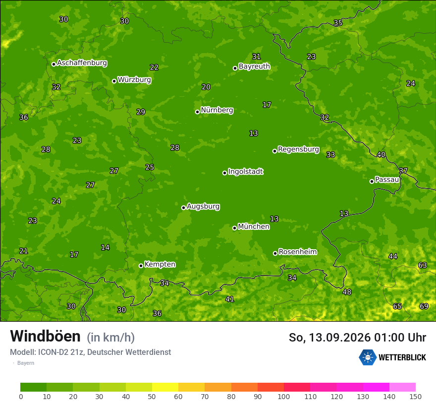 Maximale Windböen