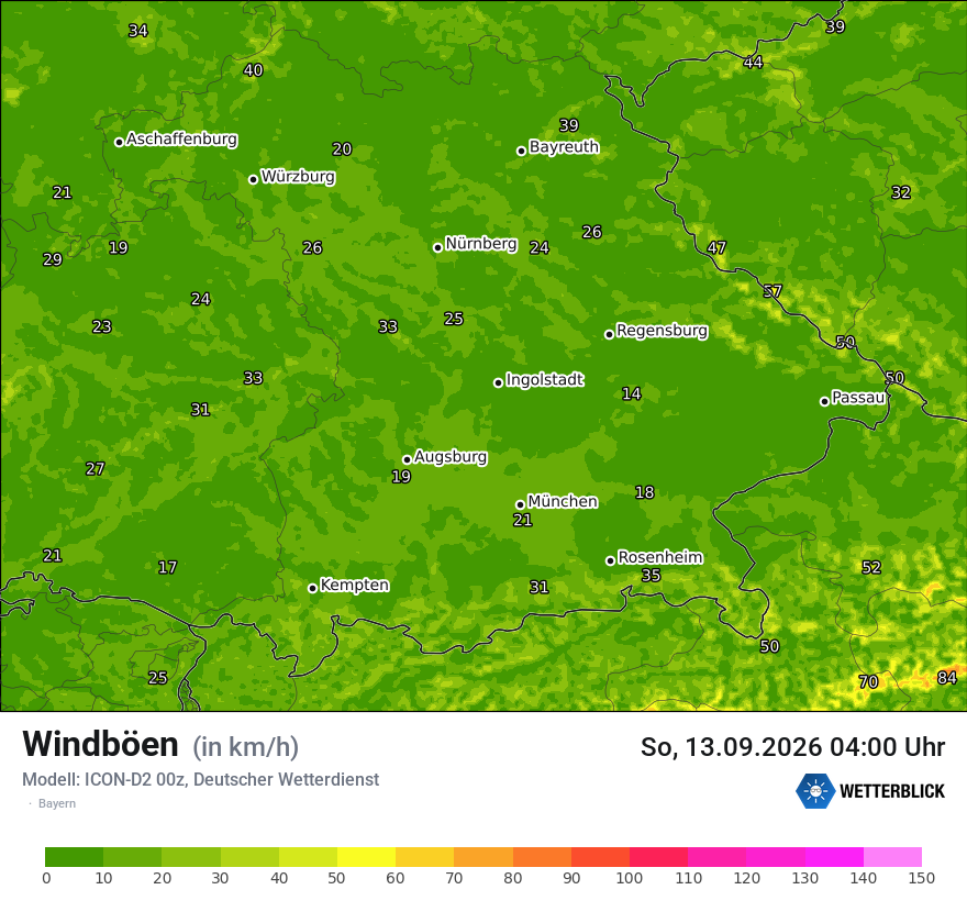 Maximale Windböen