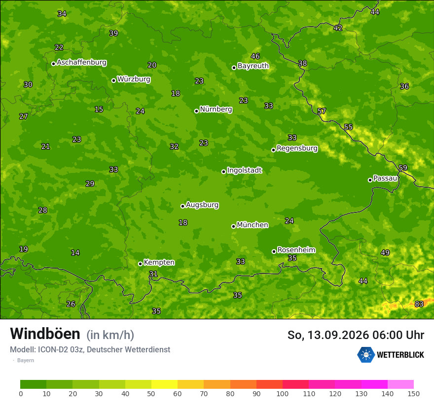 Maximale Windböen