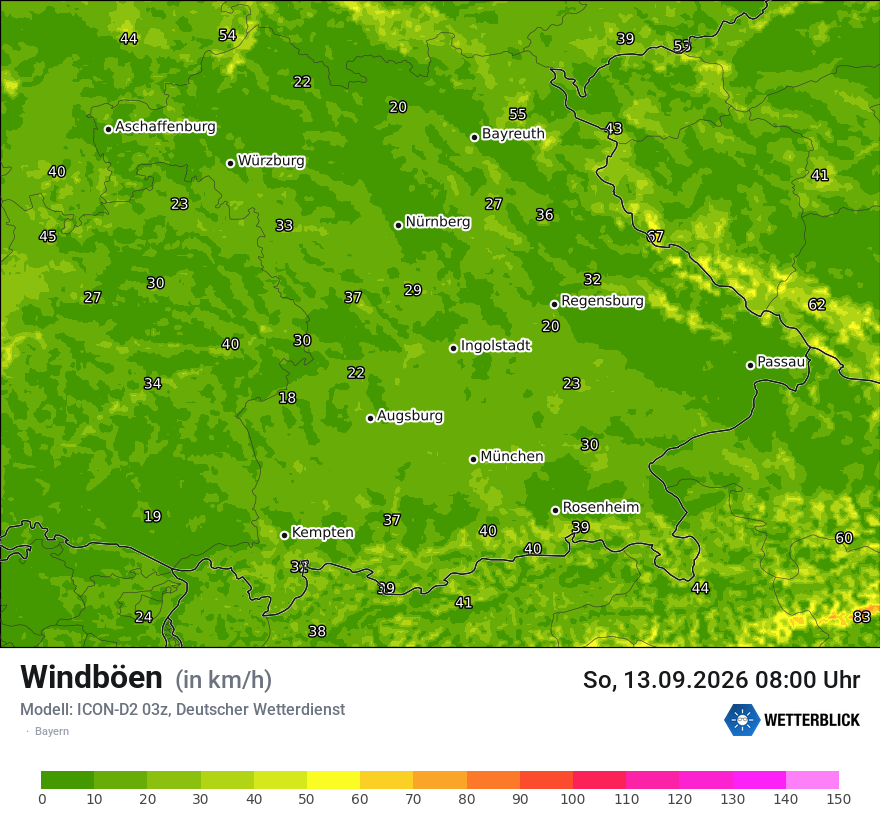Maximale Windböen