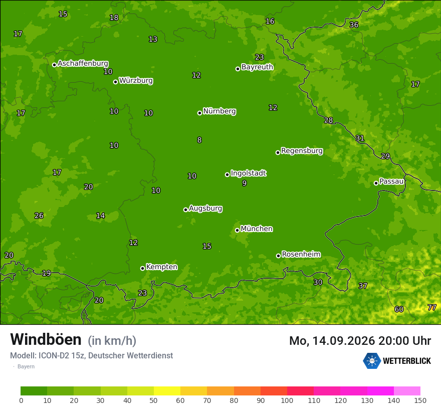 Maximale Windböen
