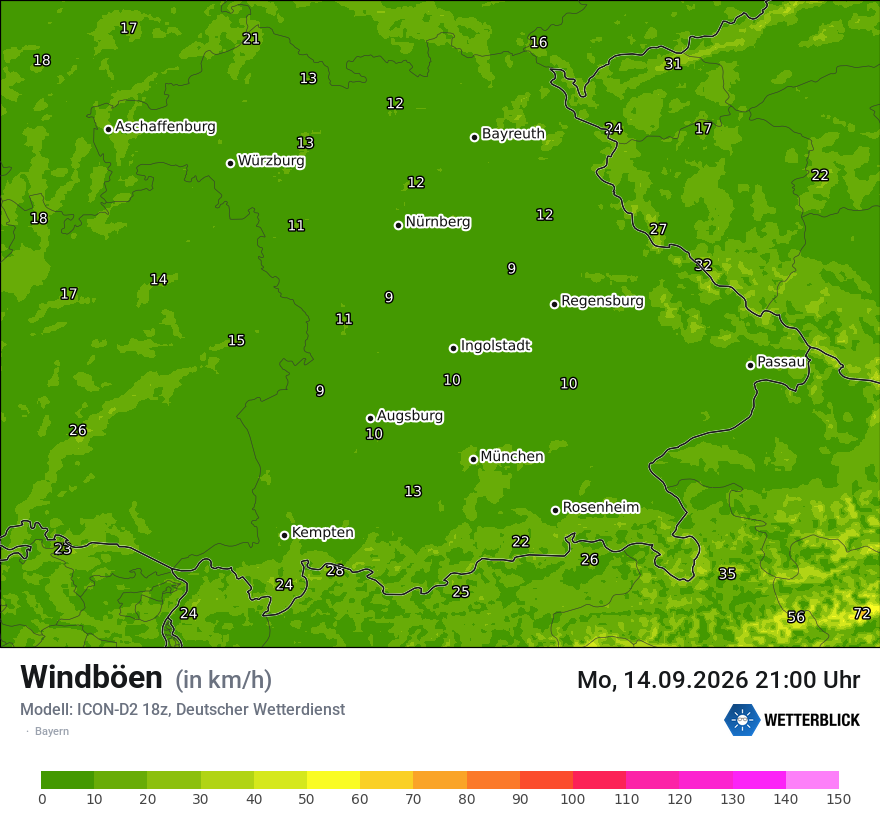 Maximale Windböen