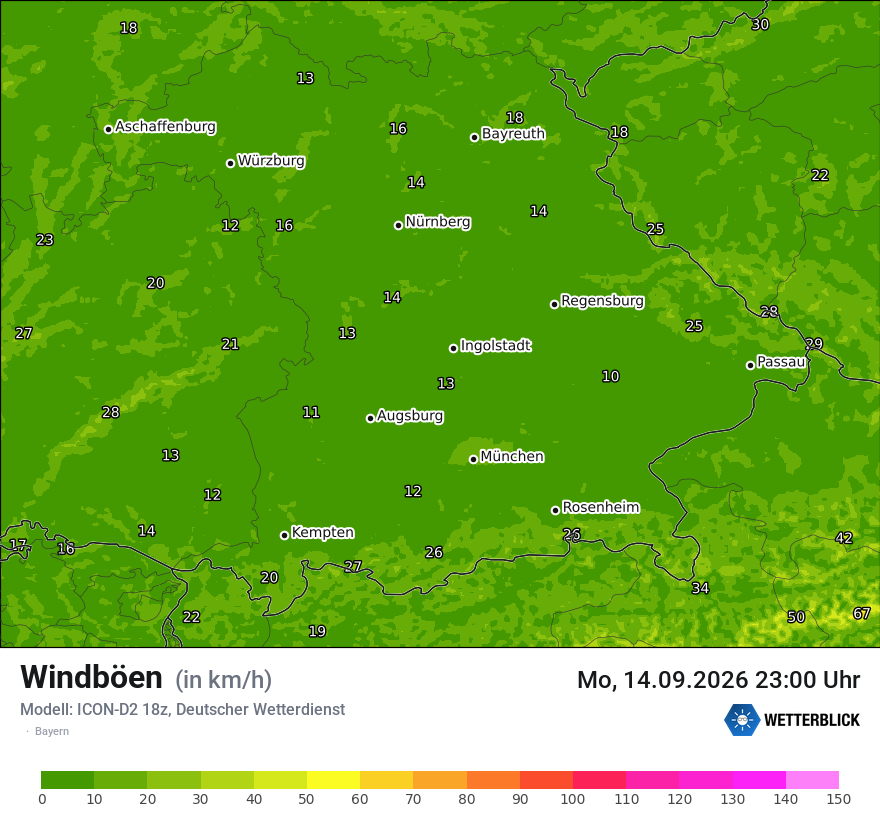 Maximale Windböen