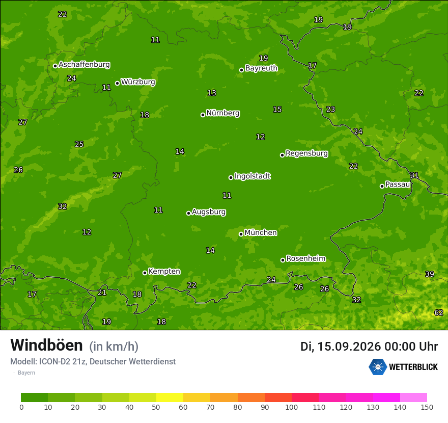 Maximale Windböen