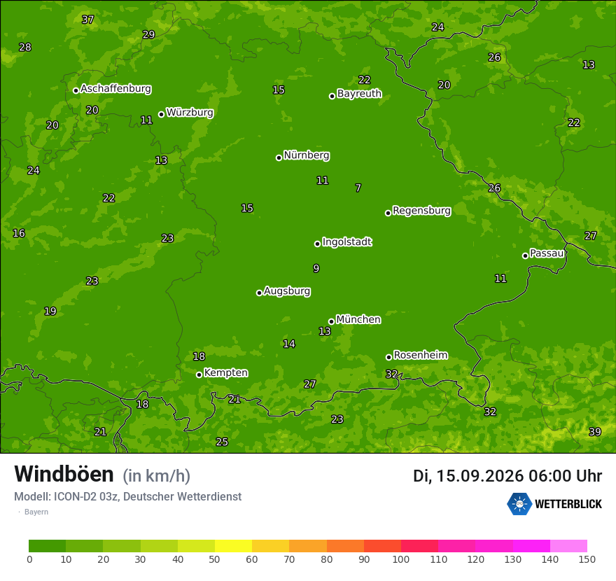 Maximale Windböen
