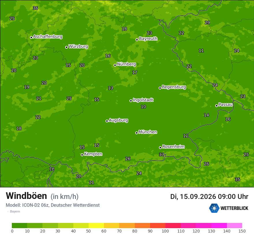Maximale Windböen