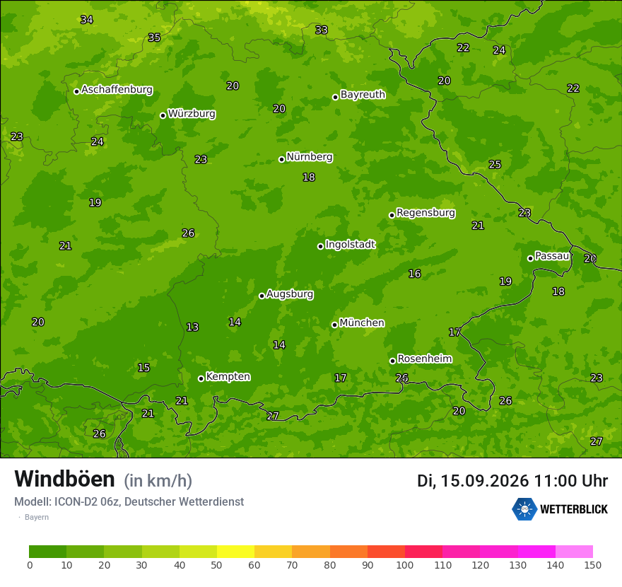 Maximale Windböen