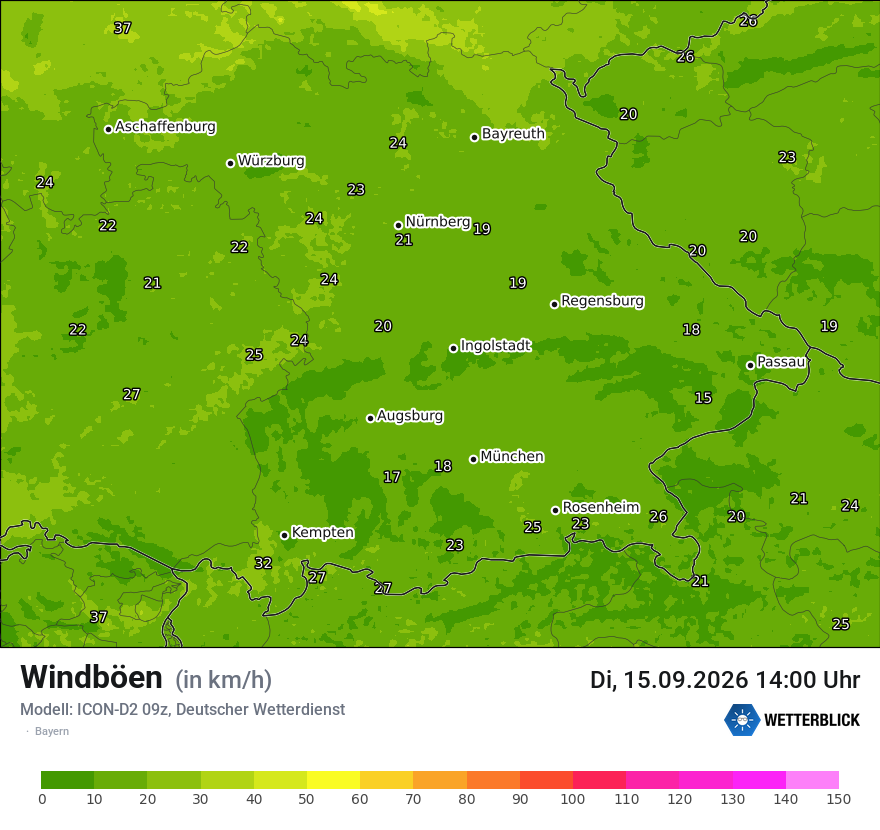 Maximale Windböen