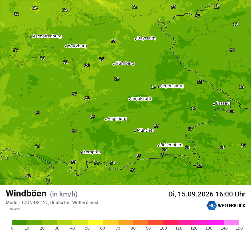 Maximale Windböen