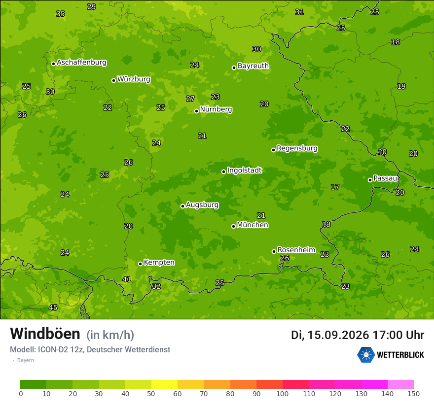 Maximale Windböen