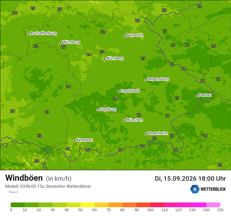 Maximale Windböen