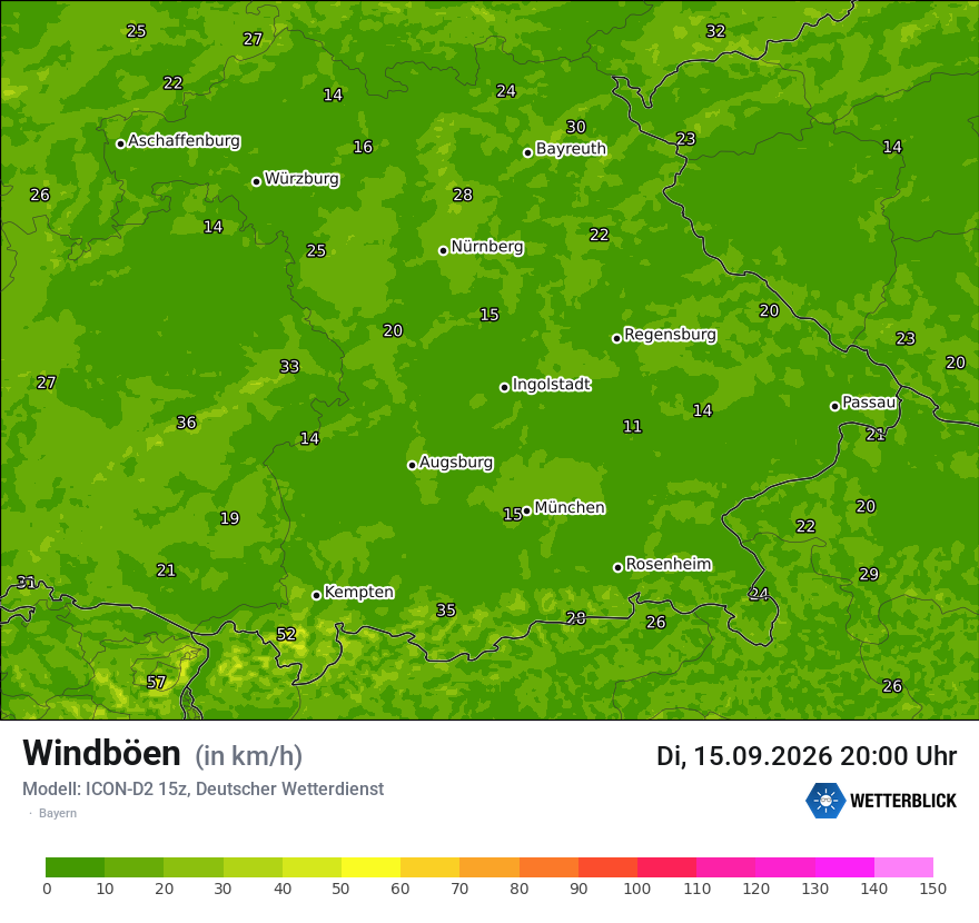 Maximale Windböen