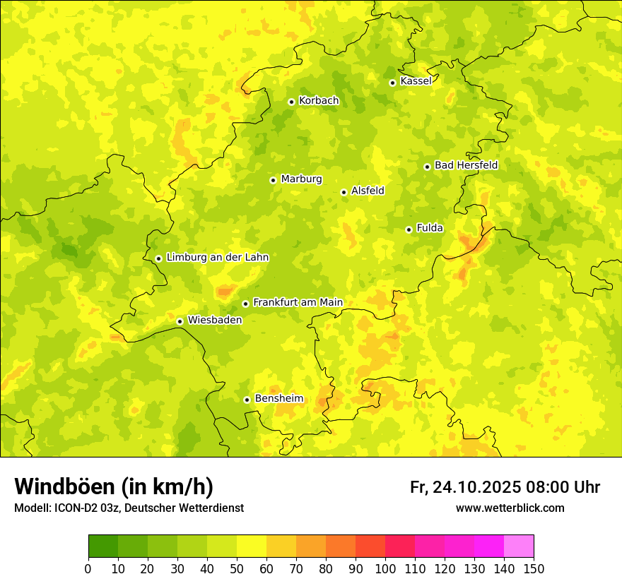 Modellkarten Windgeschwindigkeit