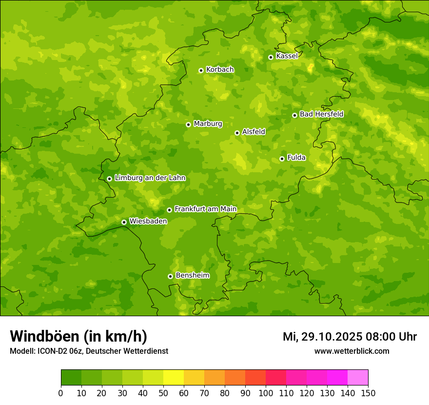 Modellkarten Windgeschwindigkeit Modellkarten Windgeschwindigkeit