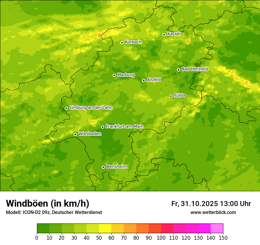 Modellkarten Windgeschwindigkeit Modellkarten Windgeschwindigkeit