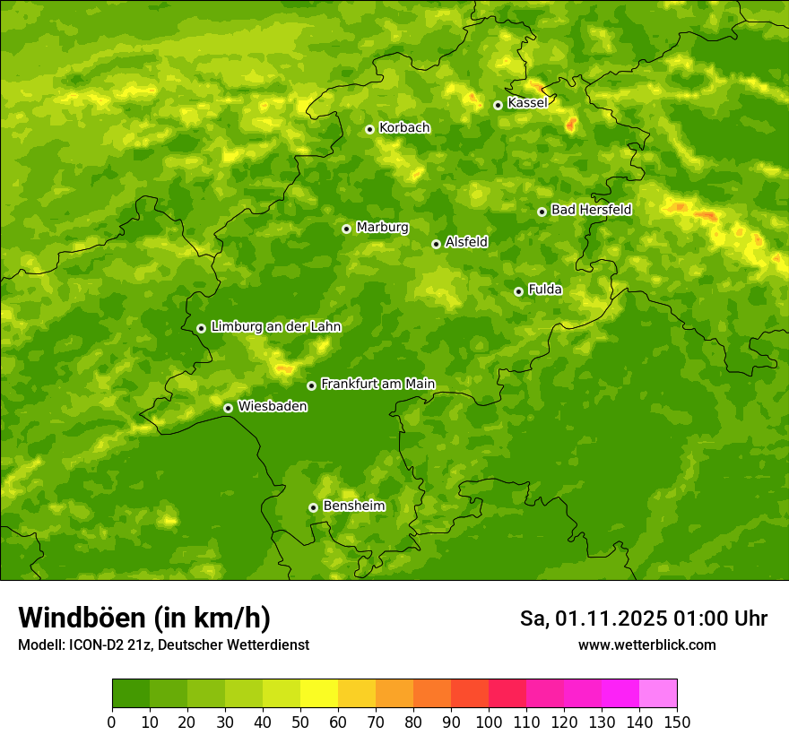 Modellkarten Windgeschwindigkeit Modellkarten Windgeschwindigkeit