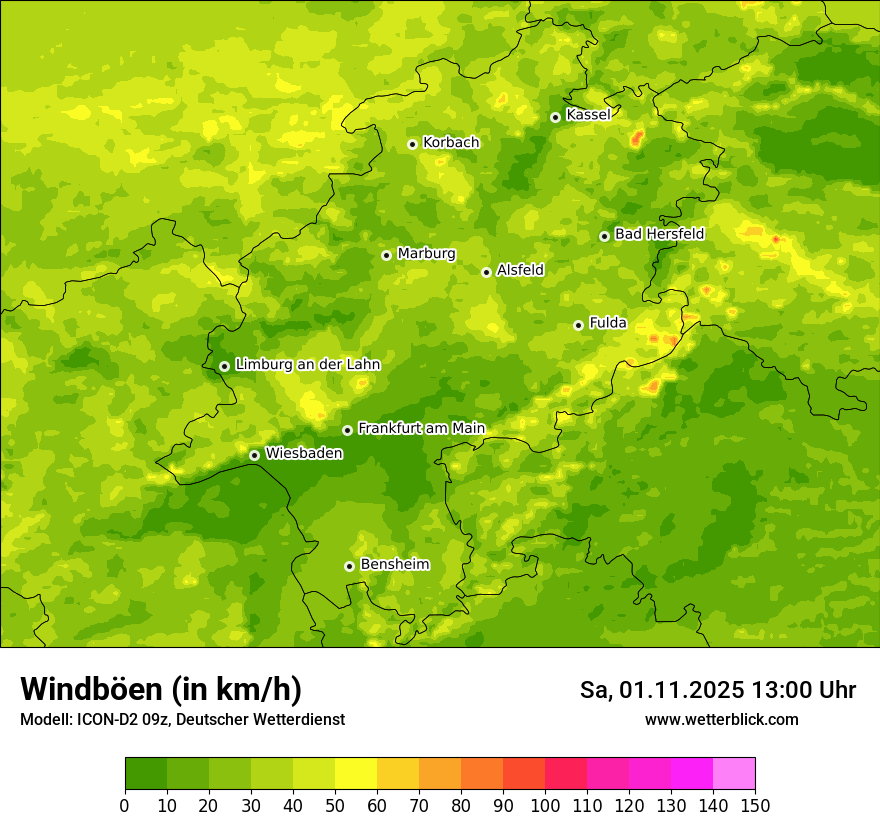 Modellkarten Windgeschwindigkeit Modellkarten Windgeschwindigkeit