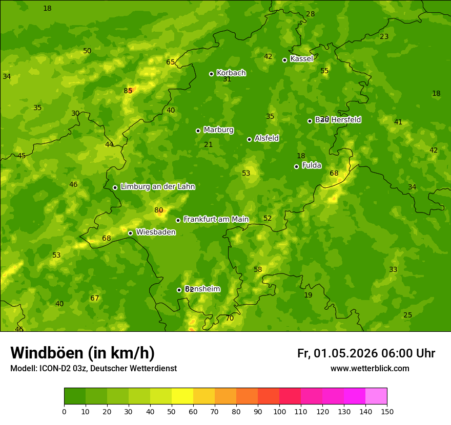 Maximale Windböen