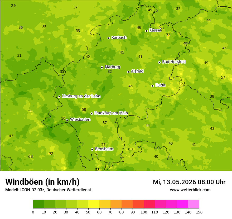 Maximale Windböen